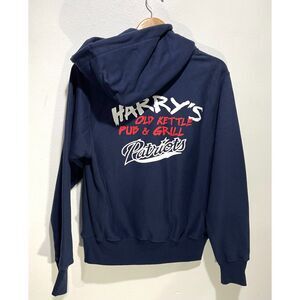 New England Patriots champion sweatshirt football grill blue sportswear men's S